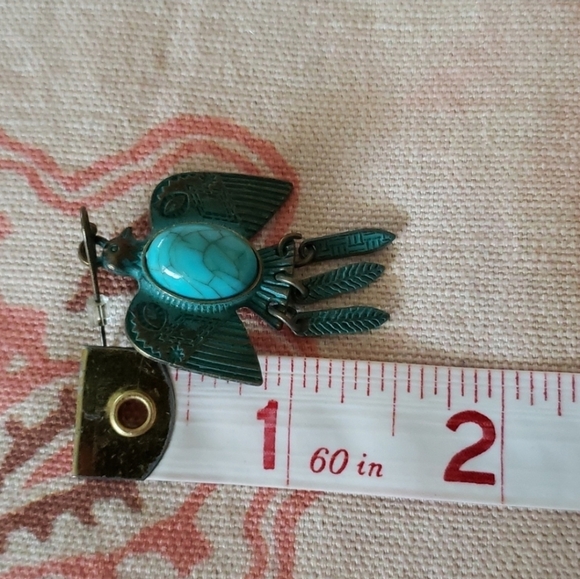 Turquoise Bird Earrings - Picture 5 of 6